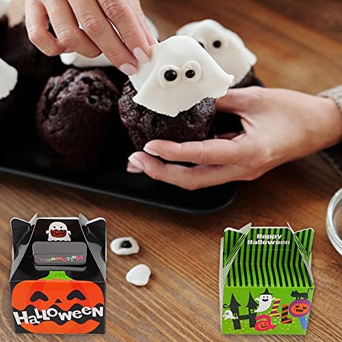 Valiclud 48pcsBoxes com para Halloween ing armazenamento engraçado truques truques de biscoitos de festas de festas multifurros