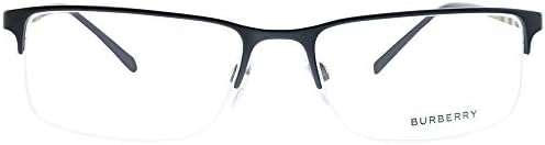 BURBERRY BE 1282 1001 Black Palladium Metal Metal semi-rima os óculos 55mm