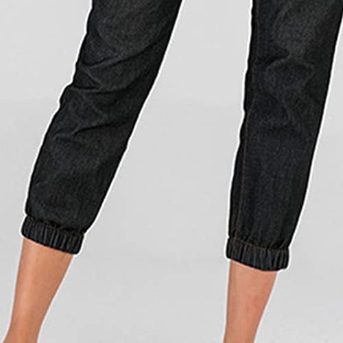 Jeans elásticos da cintura feminina Jeans Jeans Casual Casual Jeans treme