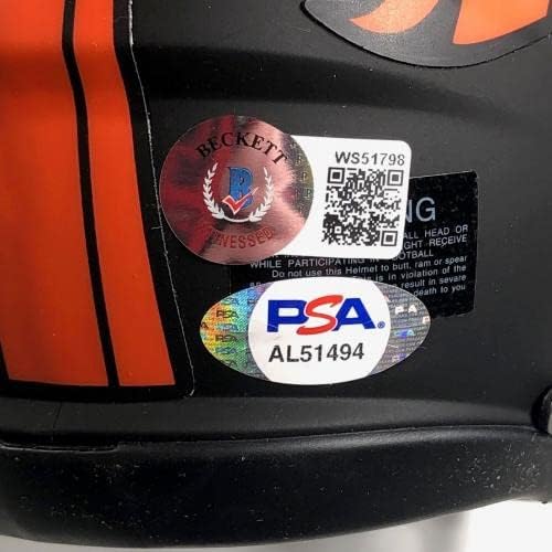 Javonte Williams assinou mini capacete PSA/DNA Denver Broncos autografado - Mini capacetes autografados