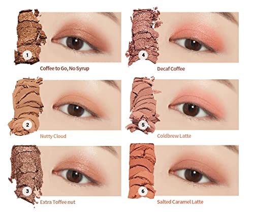 ETUDE PLAY EYES COLORES Caffeine Holic | Vivid 10 Color Eye Shadow Palette com textura macia e cores