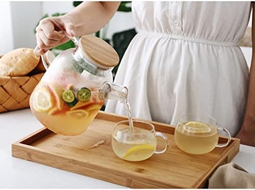 Sharemee - bule de vidro com infusor para florescer chá e chá solto, jarra de água com alto borossilicato