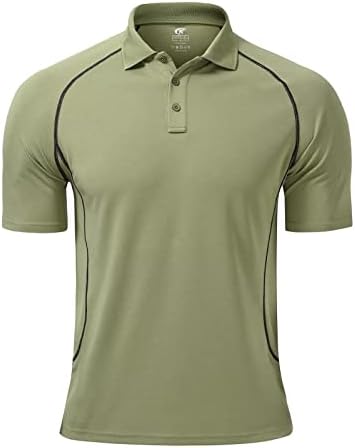Camisa de pólo masculino masculino Yukaichen Camisetas de golfe clássicas de ajuste com design