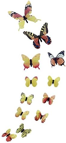 Decalque de borboleta brilho no adesivo escuro de borboleta em 3d para decoração de parede de