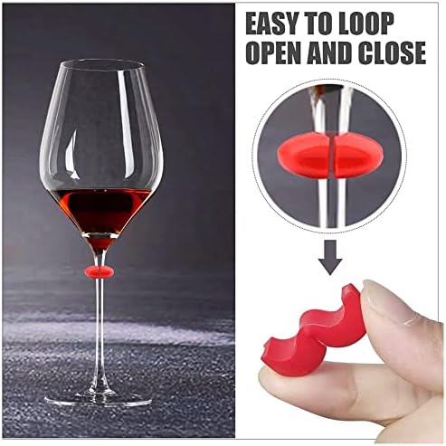 JTEYULT 26PCS Wine Glass Tags, Plástico Wine Glass Drink Markers for Bar Party Martinis