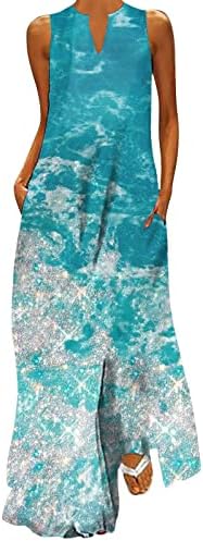 Miashui vestido de travamento feminino mulheres vestido maxi verão casual solto solto vestido longo longa praia feminina feminina embrulho