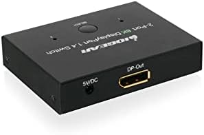 IOGEAR DisplayPort 1.4 Switcher 8K 60Hz - 2 Porta Converter 2 pol para 1 Out - HD Audio - GDP14SW2