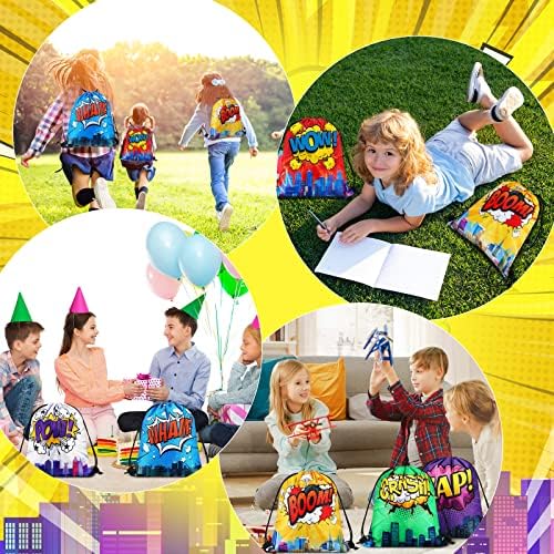 18 PCs Hero Party Favors Bags Heroes Comic Heroes Backpachas Backpachas Goodie Candy Gream