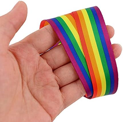 LGBT Consciência do orgulho portador de crachá com colidelim de corezas Id ID Batches Bandeira de estojo vertical da bandeira do arco -íris