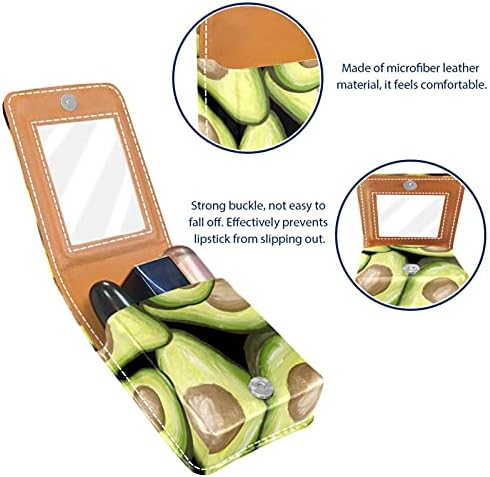 Avocados frutas verdes pintados de brilho labial Batom caixa de maquiagem portátil Bolsa de maquiagem Lipstick