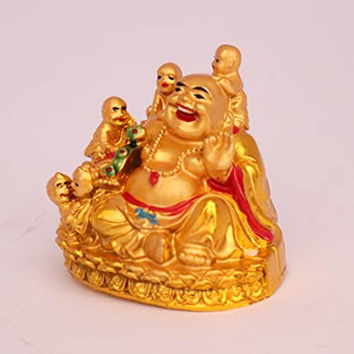 Shoppersduniya feng shui rindo Buda com cinco filhos por riqueza, boa sorte, sucesso, felicidade e prosperidade