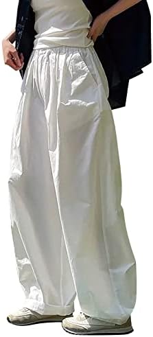 Calças de tamanho grande para mulheres femininas de cor sólida algodão de verão e respirável vento extremamente