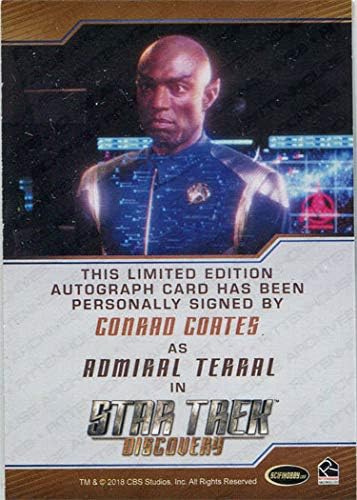 Star Trek Discovery Temporada 1 Cartão de autógrafo Conrad Coates como almirante Terral