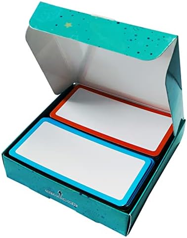 Imagame 48 Pacote de rótulos de apagamento seco magnético - cartões em branco magnéticos com bordas de cores,