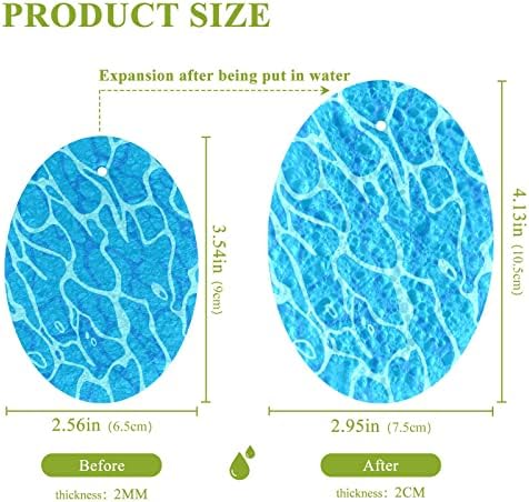 3pcs Esponja esponjas de água azul Ripple Pop-up Dish Sponge para limpar o banheiro da cozinha doméstico de lavagem não arranhada