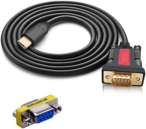 USB elecável a Rs232 DB9 Adaptador serial Cabo de 15 pés compatível com Mac OS, Windows, Android, Linux