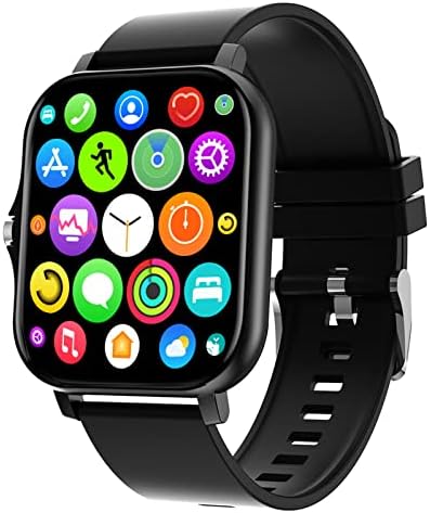 BZDZMQM SmartWatch para iOS Android, Ligue para Receber/Bluetooth Talk, 1,7 in HD Screen Screen Smart Watch Relógio de fitness à prova d'água com chamadas/texto/freqüência cardíaca/retirada remota, IP67 à prova d'água