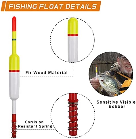 Agool deslize bobber flutuadores de pesca e bobbers flutuadores de madeira bobbers bobbers para peixes panfish walleyes pesca de truta 5/10pcs