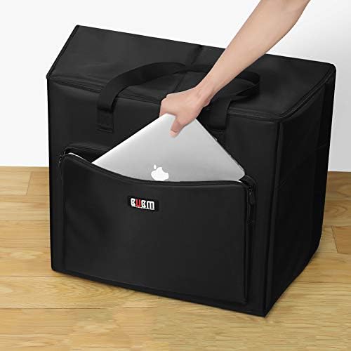 Caixa de transporte de computadores de desktop bubm, nylon acolchoado carrega sacola para transportar chassi de
