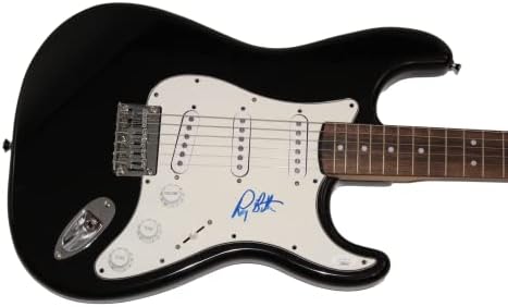 Roy Bittan assinou autógrafo em tamanho real Black Fender Stratocaster Guitar Wince w/ James Spence