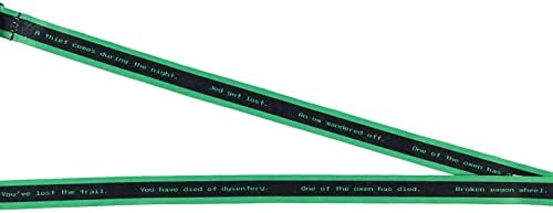 O design de videogame retrô do cordão de identificação do Oregon Trail com charme de borracha e adesivo colecionável