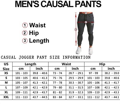 Wangdo Men's Joggers Sortpants Swey Training Workout Pants Slim Fit com bolsos com zíper