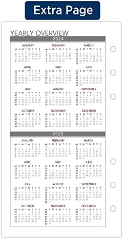 AT-A-GLANCE 2024 Monthly Planner Recil, 3-3/4 x 6-3/4, tamanho portátil, folha solta