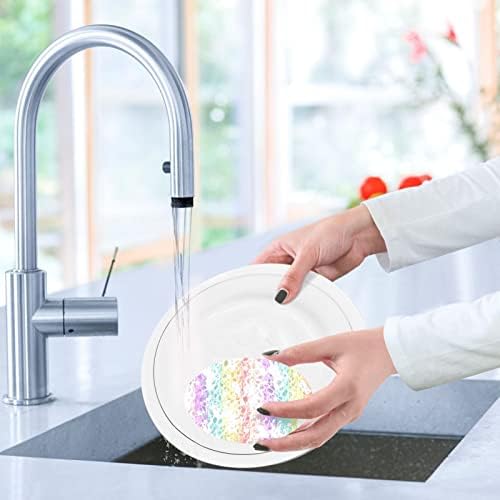 3pcs esfrega esponjas sonhadoras de unicórnio de arco-íris esponja de prato pop-up para limpar o banheiro da cozinha doméstico não arranhão de arranhão