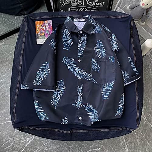 2023 Novos camisas florais havaianas masculinas Button Button Down Down Holiday Tropical Beach Shirts com