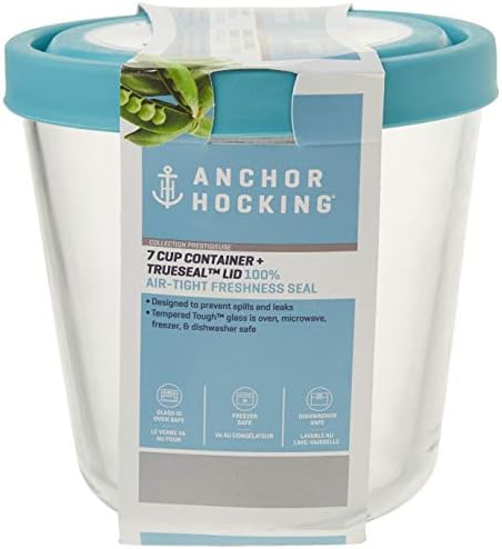 Âncora Hocking Storage & Alimentos Preparação de vidro armazenamento de alimentos 7 xícara de