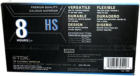 TDK T -160 HS - Qualidade premium - fitas VHS em branco - 8 horas EP - 3 pacote