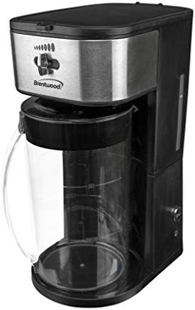 Brentwood KT-2150BK Chá gelado e cafeteira com arremessador de 64 onças, preto