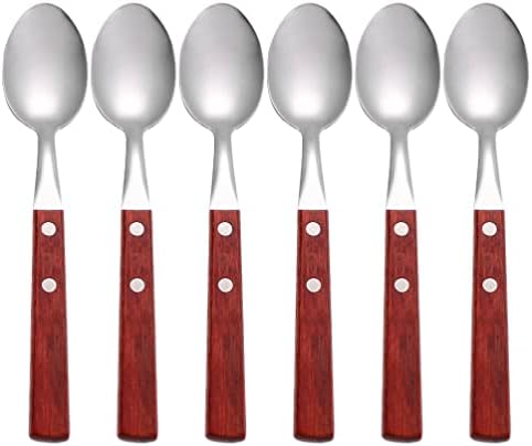 Hemoton Serving Spoons Home Tool Fool Conjunto de 6pcs colheres inoxidáveis ​​de cozinha mexendo colheres
