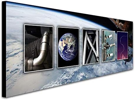 Espaço externo Nome personalizado Art Impressão | Fotos Celestiais de alta resolução exclusiva e personalizada da NASA, Hubble e outras fotos celestes para soletrar qualquer nome | EUA Made Wood Block Sign Decor | Impressões pessoais