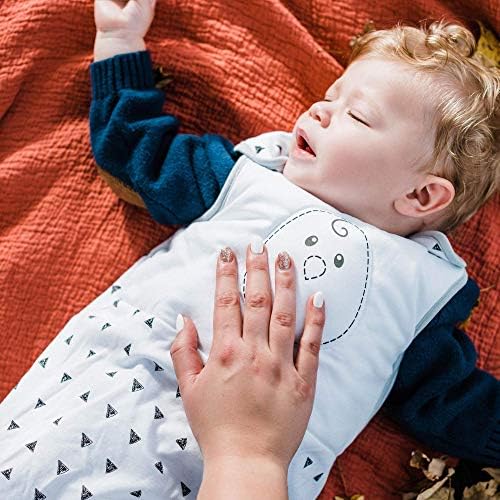 Pacote de 2 zen de feijão aninhado - sacos de sono com cuidado | Bebê: 6-15 meses | Algodão | Ajude a transição recém -nascida/infantil de swaddle | Zíper de 2 vias | Máquina lavável