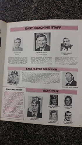 East vs West Stanford Stadium Shrine All Star Football 1977 Programa Vintage J41011