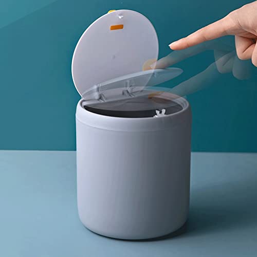 Aymaya latas de lixo, lixo de mesa pode mini pressionar criativo nova capa de bomba lixo lata simples