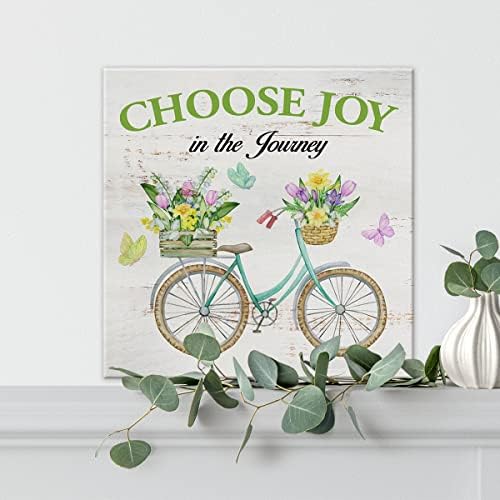 Lameila Farmhouse Floral Escolha Joy in the Journey Spring Sign Wall Art Prints Posters Canvas