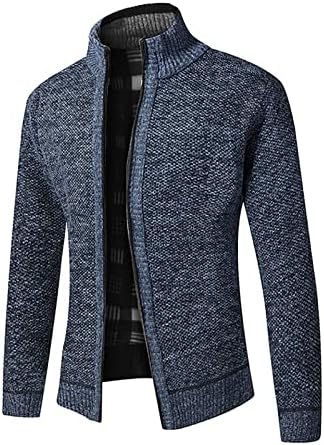 Jaqueta de suéter casual masculino slim fit stand colar fora roupas mapeadas de tricô de malha comprida manga longa lã de jaquetas externas