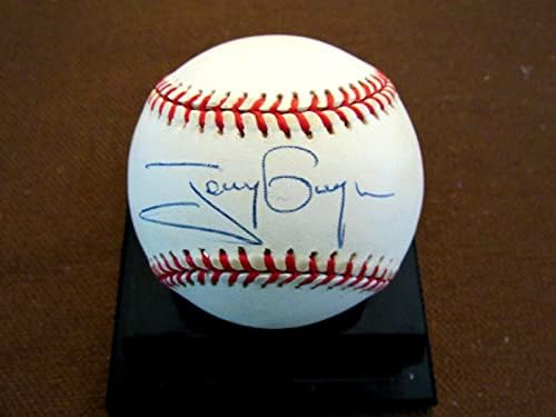 Tony Gwynn 8 x Campeão de rebatidas Padres Hof assinado Auto Vintage OnL Baseball JSA - Bolalls autografados