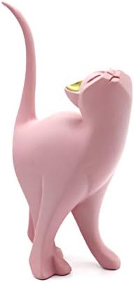 Whalecreation Pink Cat Figure Modern Style Home Decor Gift Toy