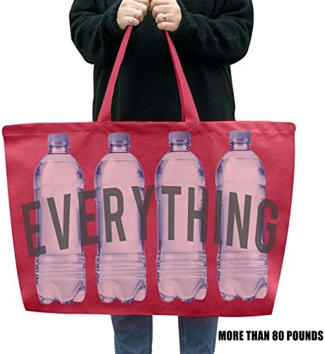 Llyliu Canvas Bag - sacolas de praia de praia extras Bolas de supermercado reutilizáveis ​​28 x 8 x 16