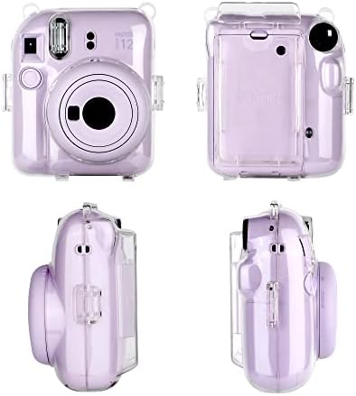 Tonylaijiantao Capa de capa compatível com Fujifilm Instax Mini 12 Câmera instantânea com cinta e bolso ajustáveis