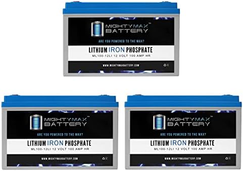 12V 100AH ​​Bateria de substituição de lítio compatível com xantrex powerhub1800 ph1800 -gfp - 3 pacote