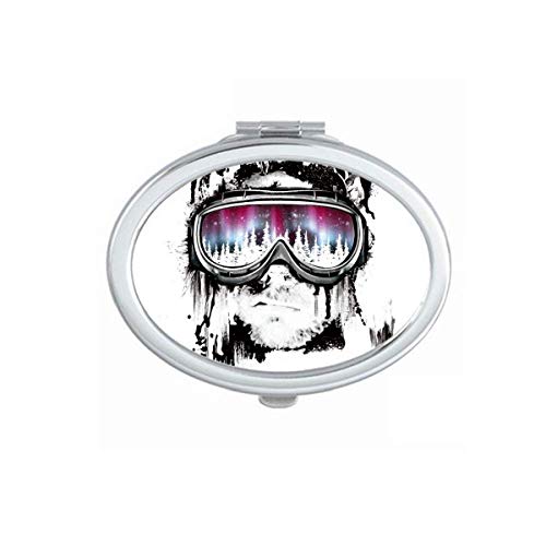 Graffiti Street Northern Skiing Goggles espelho portátil dobra maquiagem de mão dupla de óculos laterais