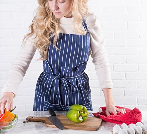 DII Profissional e Comercial Grade, Chef Stripe Kitchen, avental, azul náutico