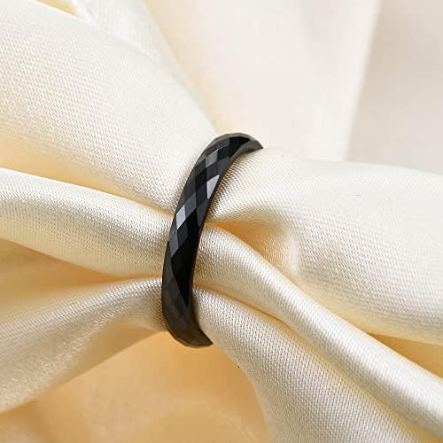 3mm 6mm 8mm preto/branco anéis de cerâmica para homens mulheres conforto encaixe no engajamento promessa de casamento