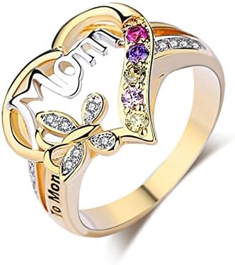 Anéis para mulheres 2023 Presentes de aniversário Mamãe amor temperamento anel de moda anel de diamante da mãe anéis de diamante