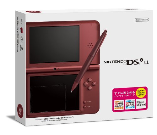 Nintendo DSI LL Console de videogame portátil - Vermelho de vinho - versão japonesa