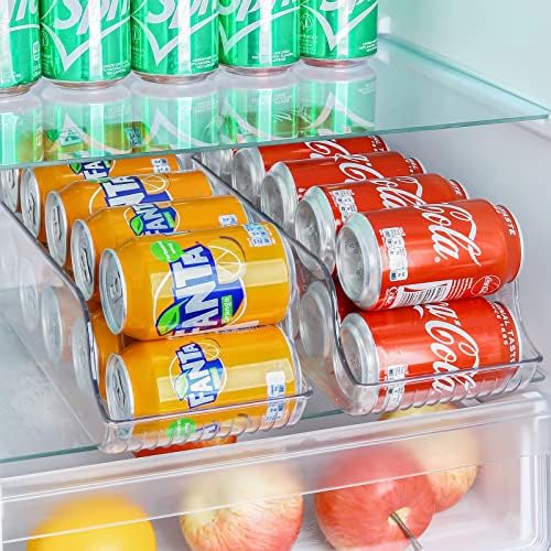 O pacote Puricon 2 pode beber organizador de dispensador para pacote de geladeira com o organizador